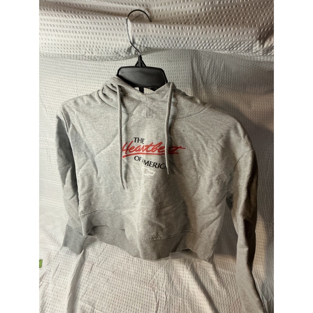 Womens Heartbeat of America Cropped Hoddie Small‎